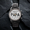 Best Dad, Best Memories - Family Personalized Custom Men's Watch - Father's Day, Gift For Dad, Grandpa