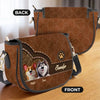 Furry Friends, Forever Love - Dog Personalized Custom Leather Saddle Bag - Gift For Pet Owners, Pet Lovers