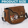 Furry Friends, Forever Love - Dog Personalized Custom Leather Saddle Bag - Gift For Pet Owners, Pet Lovers