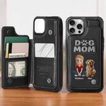 Custom Name Dog Mom Gifts for Women - Personalized Wallet Phone Case