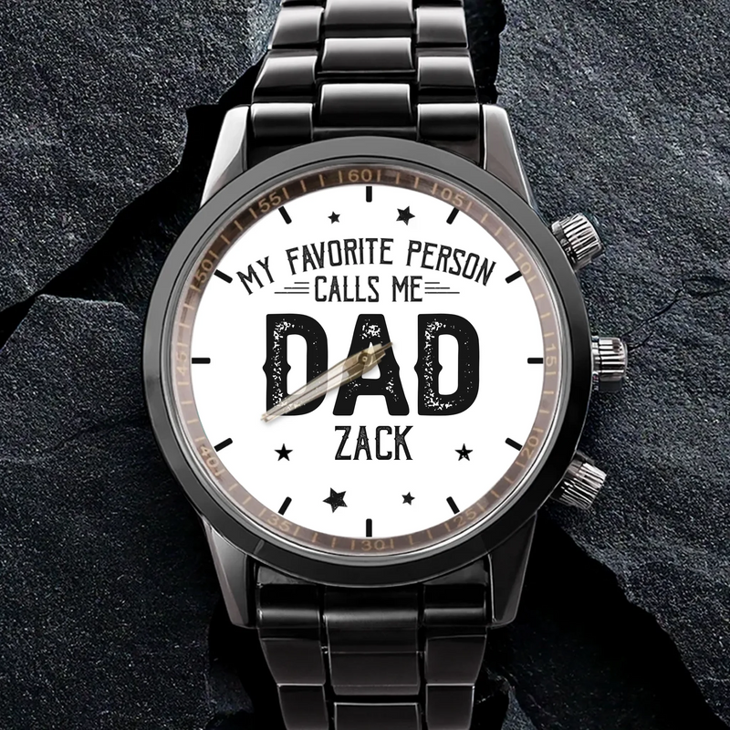 Best Dad, Best Memories - Family Personalized Custom Men's Watch - Father's Day, Gift For Dad, Grandpa