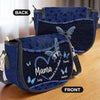 Always Loved, Always Mom - Family Personalized Custom Leather Saddle Bag - Mother's Day, Gift For Mom, Grandma