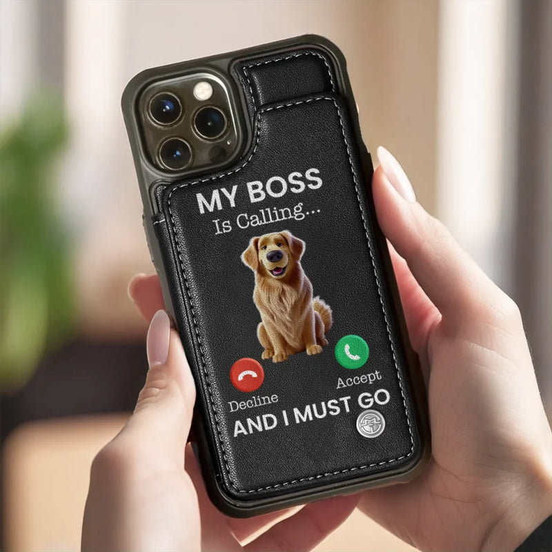 Love At First Paw Print - Dog & Cat Personalized Custom Leather Flip Wallet Phone Case - Gift For Pet Owners, Pet Lovers