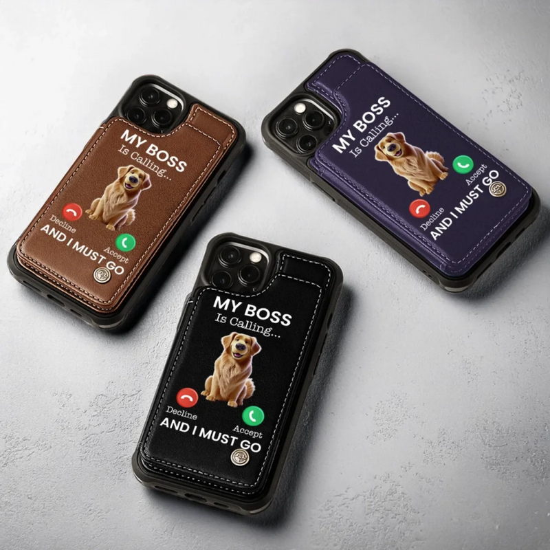 Love At First Paw Print - Dog & Cat Personalized Custom Leather Flip Wallet Phone Case - Gift For Pet Owners, Pet Lovers