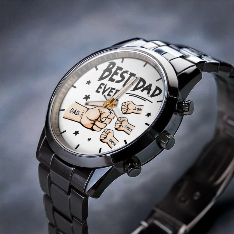 Greatest Dad, Unmatched Love - Family Personalized Custom Men's Watch - Father's Day, Gift For Dad, Grandpa
