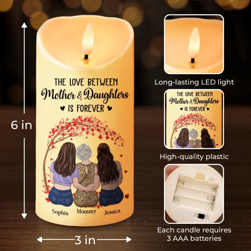 A Mother’s Love Shines - Family Personalized Custom LED Candle - Mother's Day, Gift For Mom, Grandma