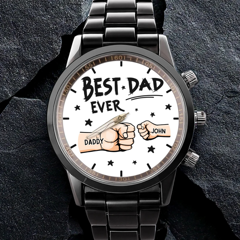 Greatest Dad, Unmatched Love - Family Personalized Custom Men's Watch - Father's Day, Gift For Dad, Grandpa