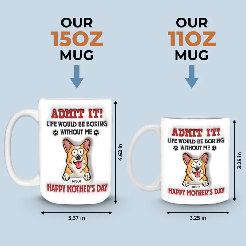 Custom Funny Dog Mom Mother's Day Gifts - Personalized Mugs