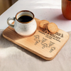 Tea, Biscuits, And Grandpa’s Wisdom - Family Personalized Custom Engraved Wooden Tea & Snack Board - Father's Day, Gift For Dad, Grandpa