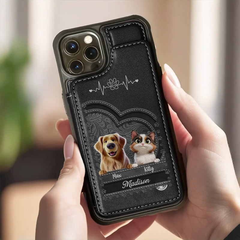 Custom Pet Photo Gifts for Dog and Cat Lovers - Personalized Wallet Phone Case