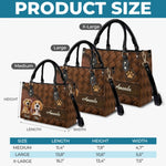 Custom Pet Name Gifts for Dog Lovers - Personalized Leather Handbag