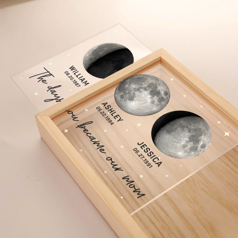 The Day You Became Our Forever - Family Personalized Custom Frame Light Box - Mother's Day, Gift For Mom, Grandma