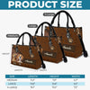 Tails Of Love And Friendship - Dog Personalized Custom Leather Handbag - Gift For Pet Owners, Pet Lovers