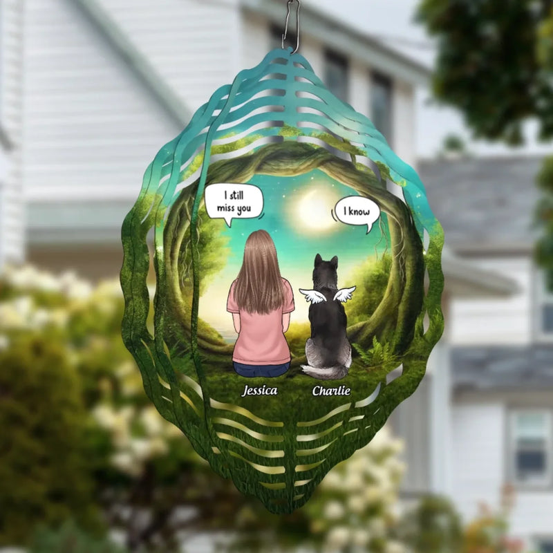 Custom Pet Memorial Gifts for Dog Lovers - Personalized Wind Spinner