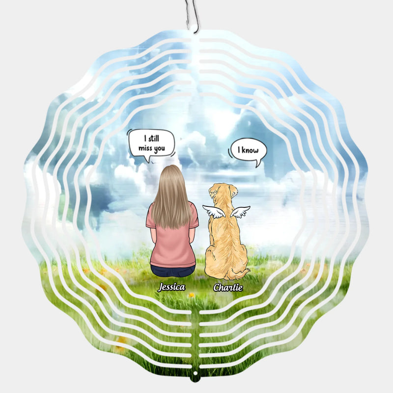 Custom Pet Memorial Gifts for Dog Lovers - Personalized Wind Spinner