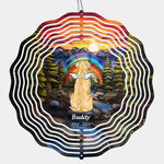 Custom Name Memorial Dog Garden Decor - Personalized Wind Spinner