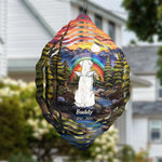 Custom Name Memorial Dog Garden Decor - Personalized Wind Spinner