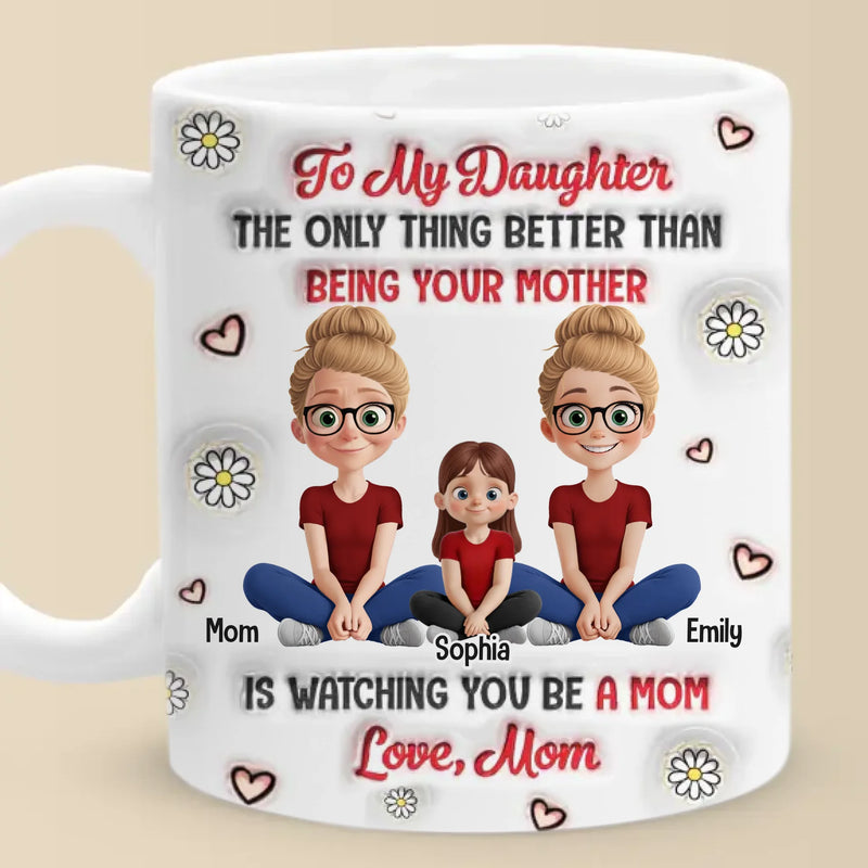 Custom Name Mother Daughter Gifts for New Moms - Personalized Mugs