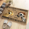 Forget Knocking, We Heard You A Mile Away - Dog Personalized Custom Home Decor Decorative Mat - House Warming Gift For Pet Owners, Pet Lovers