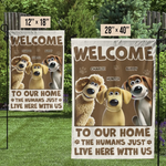 Custom Name Funny Dog Welcome Gifts for Dog Lovers - Personalized Flag