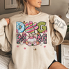 Bunny Hops & Puppy Love, Easter Perfection - Family Personalized Custom Unisex Sweatshirt, Hoodie With Design On Sleeve - Easter Gift For Mom, Grandma