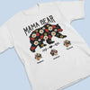 Strong As A Mama Bear, Soft As A Flower -  Family Personalized Custom Unisex T-shirt, Premium T-shirt, Hoodie - Mother's Day Gift For Mom, Grandma