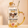 A House Without Dogs Is Like A Garden Without Flowers - Dog Personalized Custom Enamel Flower Tea Cup With Lid & Spoon - Gift For Pet Owners, Pet Lovers