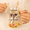 A House Without Dogs Is Like A Garden Without Flowers - Dog Personalized Custom Enamel Flower Tea Cup With Lid & Spoon - Gift For Pet Owners, Pet Lovers