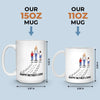 A Mother’s Love Leaves Footprints On The Heart - Family Personalized Custom Mug - Mother's Day, Gift For Mom, Grandma