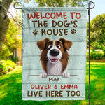 Custom Name Dog's House Gifts for Dog Lovers - Personalized Flag