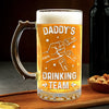 Toast To Daddy’s Drinking Team - Family Personalized Custom Glass Beer Mug - Father's Day, Gift For Dad, Grandpa
