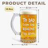 Custom Photo For The Drinking Legend - Family Personalized Custom Glass Beer Mug - Father's Day, Gift For Dad, Grandpa