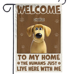 Custom Name Funny Dog Welcome Gifts for Dog Lovers - Personalized Flag