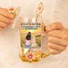 A Bond That Can't Be Broken - Dog Personalized Custom Enamel Flower Tea Cup With Lid & Spoon - Mother's Day, Gift For Pet Owners, Pet Lovers