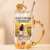 A Bond That Can't Be Broken - Dog Personalized Custom Enamel Flower Tea Cup With Lid & Spoon - Mother's Day, Gift For Pet Owners, Pet Lovers