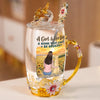 A Bond That Can't Be Broken - Dog Personalized Custom Enamel Flower Tea Cup With Lid & Spoon - Mother's Day, Gift For Pet Owners, Pet Lovers