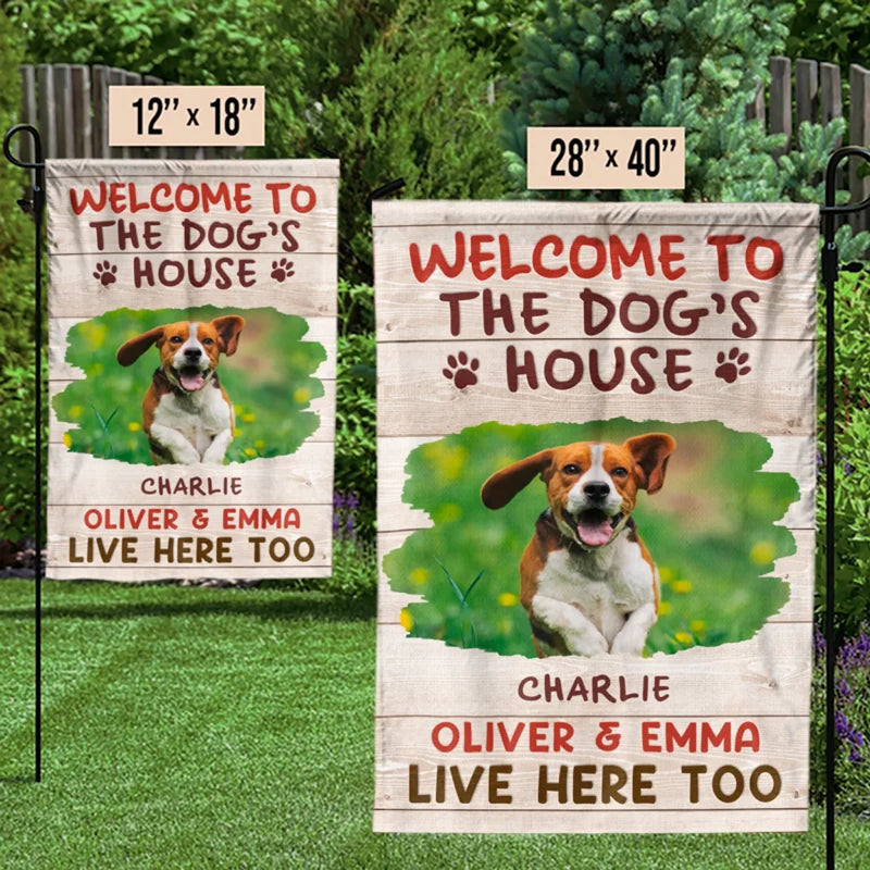 Custom Photo Tail Wags And Paw Prints Only - Dog & Cat Personalized Custom Flag - Gift For Pet Owners, Pet Lovers