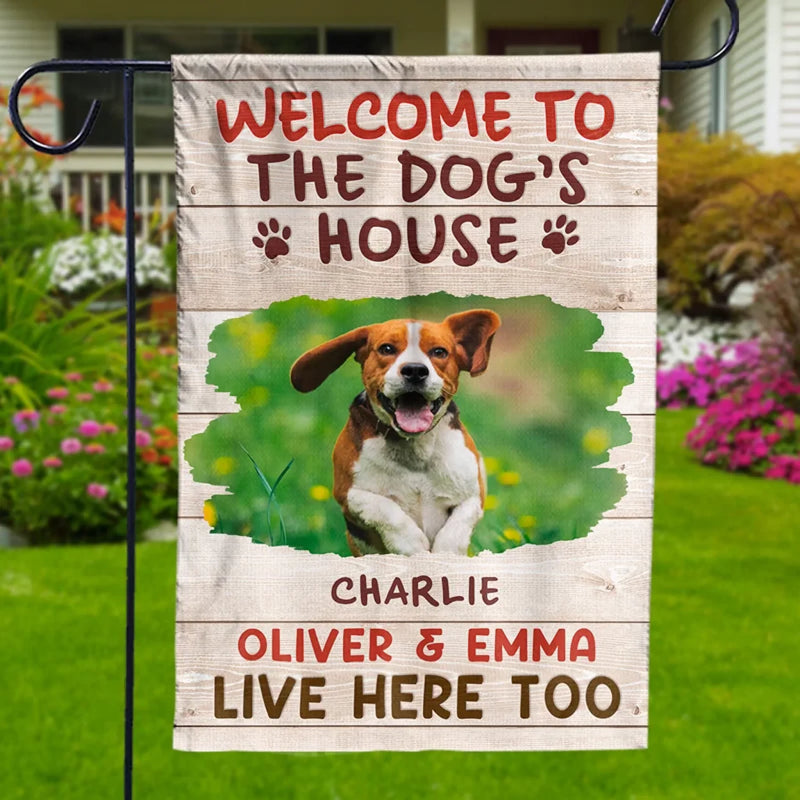 Custom Photo Tail Wags And Paw Prints Only - Dog & Cat Personalized Custom Flag - Gift For Pet Owners, Pet Lovers