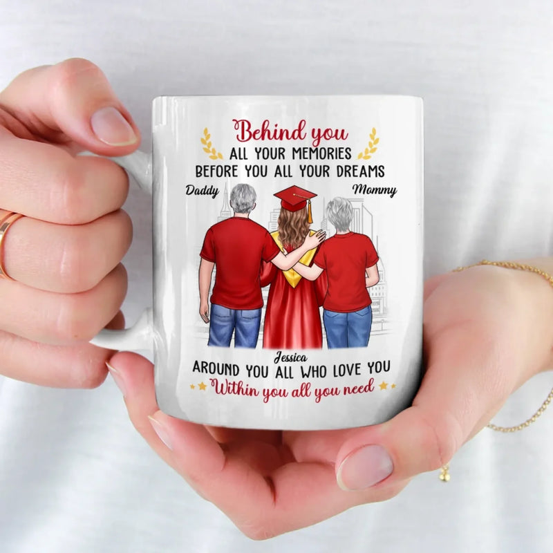 So Proud, So Blessed - Family Personalized Custom Mug - Graduation Gift For Daughter