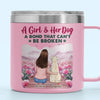 Happiness Is A Dog’s Smile - Dog Personalized Custom 14oz Stainless Steel Tumbler With Handle - Gift For Pet Owners, Pet Lovers