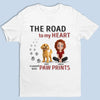Love Leaves Paw Prints On My Heart - Dog Personalized Custom Unisex T-shirt, Premium T-shirt, Hoodie - Gift For Pet Owners, Pet Lovers