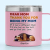 Dogs Make Life Whole - Dog Personalized Custom 14oz Stainless Steel Tumbler With Handle - Gift For Pet Owners, Pet Lovers