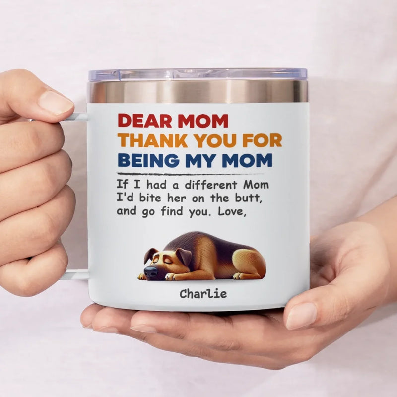 Dogs Make Life Whole - Dog Personalized Custom 14oz Stainless Steel Tumbler With Handle - Gift For Pet Owners, Pet Lovers