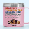 Dogs Make Life Whole - Dog Personalized Custom 14oz Stainless Steel Tumbler With Handle - Gift For Pet Owners, Pet Lovers