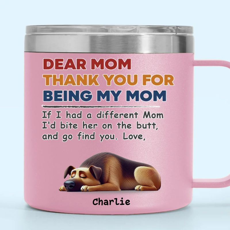 Dogs Make Life Whole - Dog Personalized Custom 14oz Stainless Steel Tumbler With Handle - Gift For Pet Owners, Pet Lovers