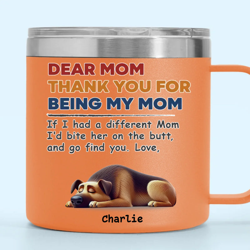 Dogs Make Life Whole - Dog Personalized Custom 14oz Stainless Steel Tumbler With Handle - Gift For Pet Owners, Pet Lovers