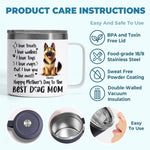 Custom Name Dog Mom Mother's Day Gifts - Personalized 14 Oz Tumbler With Handle