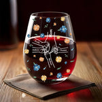 Custom Name Mom Family Gifts - Personalized Wine Glass
