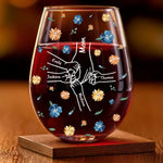 Custom Name Mom Family Gifts - Personalized Wine Glass