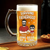 Cheers To Fatherhood - Family Personalized Custom Glass Beer Mug - Father's Day, Gift For Dad, Grandpa